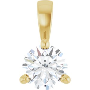 Ladies Natural Diamond Pendant (I1, G-H) — 14K Yellow Gold
