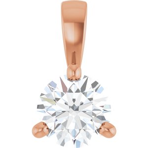 Ladies Natural Diamond Pendant (I1, G-H) — 14K Rose Gold