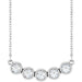 Lab-Grown Diamond Five-Stone Bezel-Set Necklace or Center