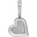 Ladies .03 Natural Diamond Engravable Heart Pendant (I1, G-H) — 14K White Gold