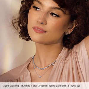 Lab-Grown Diamond Bezel-Set Station Necklace
