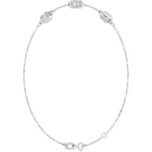 Lab-Grown Diamond Bezel-Set Link Bracelet