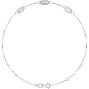 Lab-Grown Diamond Bezel-Set Link Bracelet