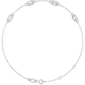 Lab-Grown Diamond Bezel-Set Link Bracelet
