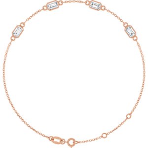 Lab-Grown Diamond Bezel-Set Link Bracelet