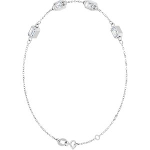 Lab-Grown Diamond Bezel-Set Link Bracelet