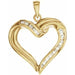 Ladies Natural Diamond Heart Pendant (I1, G-H) — 14K Yellow Gold