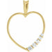 Ladies Natural Diamond Journey Heart Pendant (I1, G-H) — 14K Yellow Gold