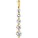 Ladies Natural Diamond Journey Graduated Pendant — 18K Yellow Gold