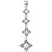 Ladies Natural Diamond Journey Floral Pendant — 18K White Gold