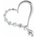 Ladies Journey Natural Diamond Heart Pendant — 14K White Gold