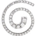 Ladies Natural Diamond Journey Spiral Pendant — 14K White Gold