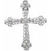Ladies Natural Diamond Cross Pendant (Si1, G-H) — 14K White Gold