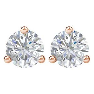 Lab-Grown Diamond Round 3-Prong Cocktail-Style Stud Earrings