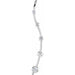 Ladies Natural Diamond Journey Graduated Pendant — 18K White Gold