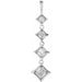 Ladies Natural Diamond Journey Graduated Pendant — 18K White Gold