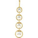 Ladies Natural Diamond Journey Graduated Circle Pendant — 18K Yellow Gold