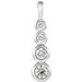 Ladies Natural Diamond Journey Graduated Pendant — 18K White Gold
