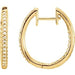 Ladies Natural Diamond Inside-Outside 22.5 mm Hoop Earrings (I1, Ghi) — 14K Yellow Gold