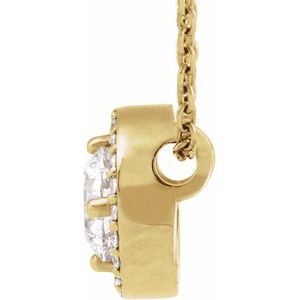 Lab-Grown Diamond Halo-Style Necklace - Style 85916