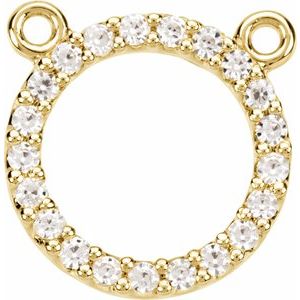 Ladies Petite Circle Necklace or Center (I1, G-H) — 14K Yellow Gold