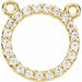 Ladies Petite Circle Necklace or Center (I1, G-H) — 14K Yellow Gold