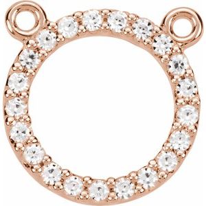 Ladies Petite Circle Necklace or Center (I1, G-H) — 14K Rose Gold