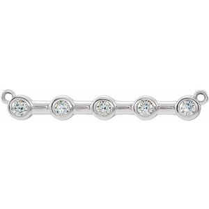 Ladies Natural Diamond Necklace Center (I1, G-H) — 14K White Gold