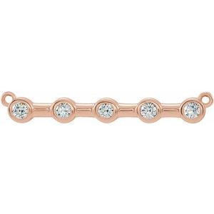 Ladies Natural Diamond Necklace Center (I1, G-H) — 14K Rose Gold