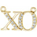 Ladies Natural Diamond Necklace Center — 14K Yellow Gold