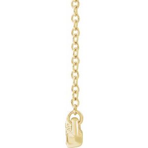 Lab-Grown Diamond Accented Bar Necklace