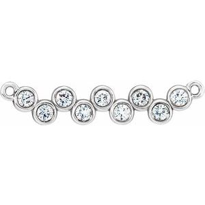 Ladies Natural Diamond Necklace Center (I1, G-H) — 14K White Gold