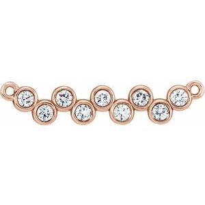 Ladies Natural Diamond Necklace Center (I1, G-H) — 14K Rose Gold