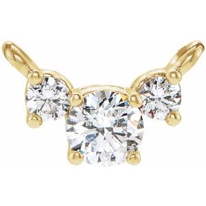 Ladies Natural Diamond Necklace Center (I1, G-H) — 14K Yellow Gold