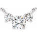 Ladies Natural Diamond Necklace Center (I1, G-H) — 14K White Gold