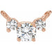 Ladies Natural Diamond Necklace Center (I1, G-H) — 14K Rose Gold