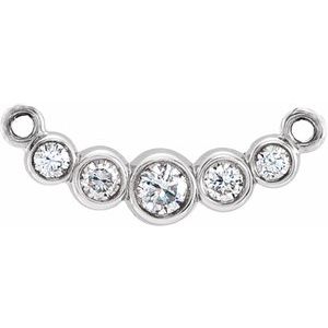 Ladies Natural Diamond Necklace Center (I1, G-H) — 14K White Gold