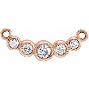 Ladies Natural Diamond Necklace Center (I1, G-H) — 14K Rose Gold