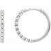 Ladies Natural Diamond Hinged Hoop Earrings (I1, G-H) — Sterling Silver