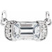 Ladies Natural Diamond Necklace Center (I1, Ghi) — 14K White Gold