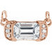 Ladies Natural Diamond Necklace Center (I1, Ghi) — 14K Rose Gold