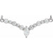 Ladies Natural Diamond Necklace Center — 14K White Gold