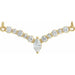 Ladies Natural Diamond Necklace Center — 14K Yellow Gold