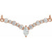 Ladies Natural Diamond Necklace Center — 14K Rose Gold