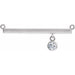 Ladies Natural Diamond Necklace Center (I1, G-H) — 14K White Gold