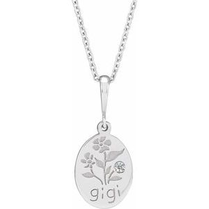 Ladies Natural Diamond Gigi Necklace (Si2-Si3, G-H) — Platinum