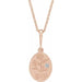 Ladies Natural Diamond Gigi Necklace (I1, G-H) — 14K Rose Gold