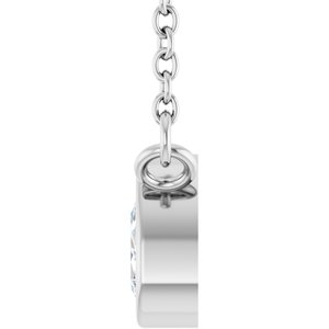 Lab-Grown Diamond Bezel-Set Solitaire Necklace - Style 89238