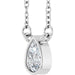 Lab-Grown Diamond Bezel-Set Solitaire Necklace - Style 89238