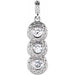 Ladies Natural Diamond Three-Stone Pendant (I1, G-H) — 14K White Gold
